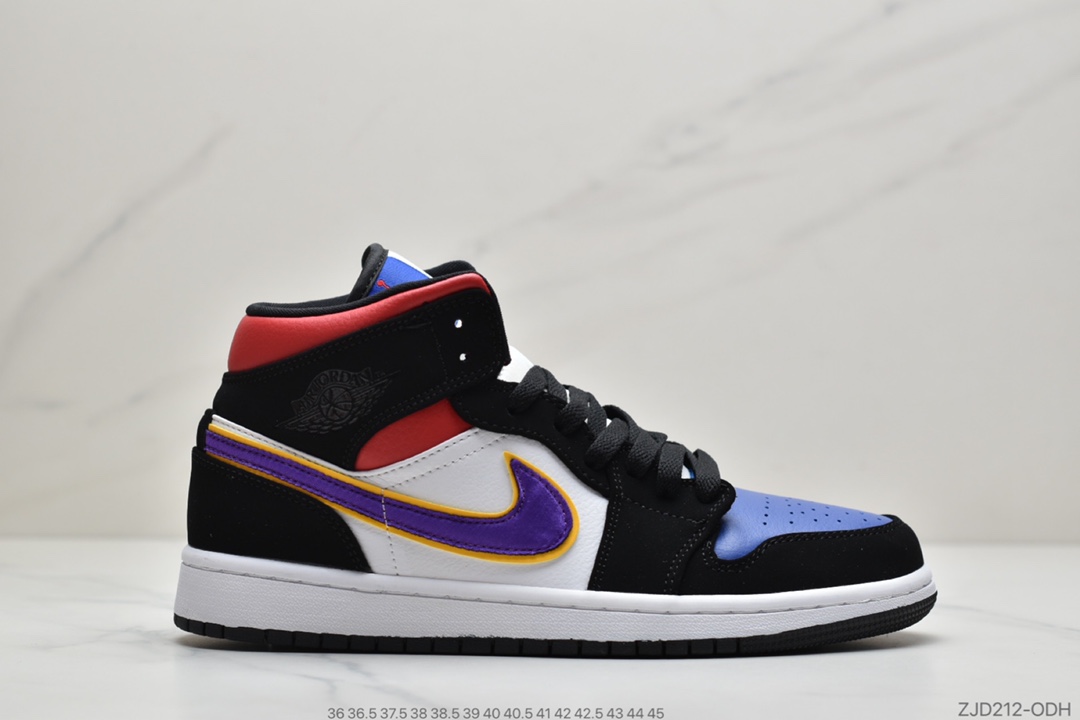 240 公司级耐克Nike Jordan 1 Mid ”Shattered Backboard”AJ1乔丹一代中帮经典复古文化休闲运动篮球鞋“黑白橙扣碎篮板”554724-058