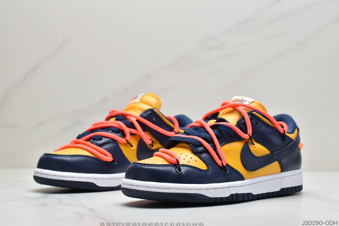 200 公司级 Off-White x Futura x Nike SB Dunk”Pine Green”扣篮系列低帮经典百搭休闲运动板鞋“OW白深绿橘”CT0856-100