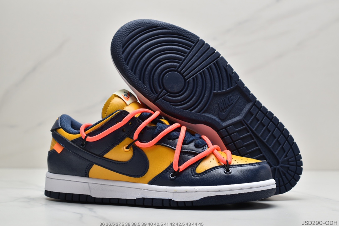 200 公司级 Off-White x Futura x Nike SB Dunk”Pine Green”扣篮系列低帮经典百搭休闲运动板鞋“OW白深绿橘”CT0856-100