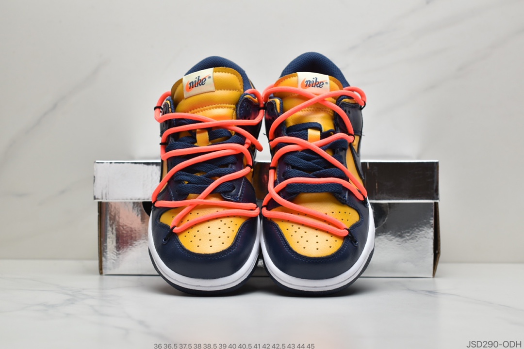 200 公司级 Off-White x Futura x Nike SB Dunk”Pine Green”扣篮系列低帮经典百搭休闲运动板鞋“OW白深绿橘”CT0856-100
