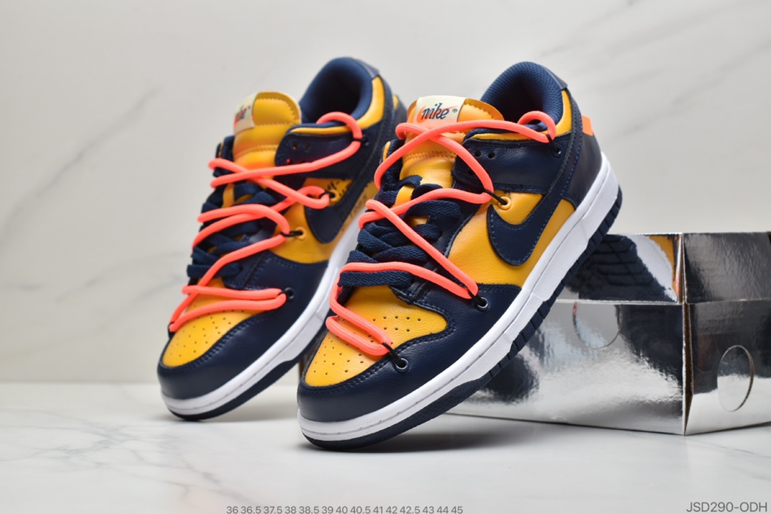 200 公司级 Off-White x Futura x Nike SB Dunk”Pine Green”扣篮系列低帮经典百搭休闲运动板鞋“OW白深绿橘”CT0856-100