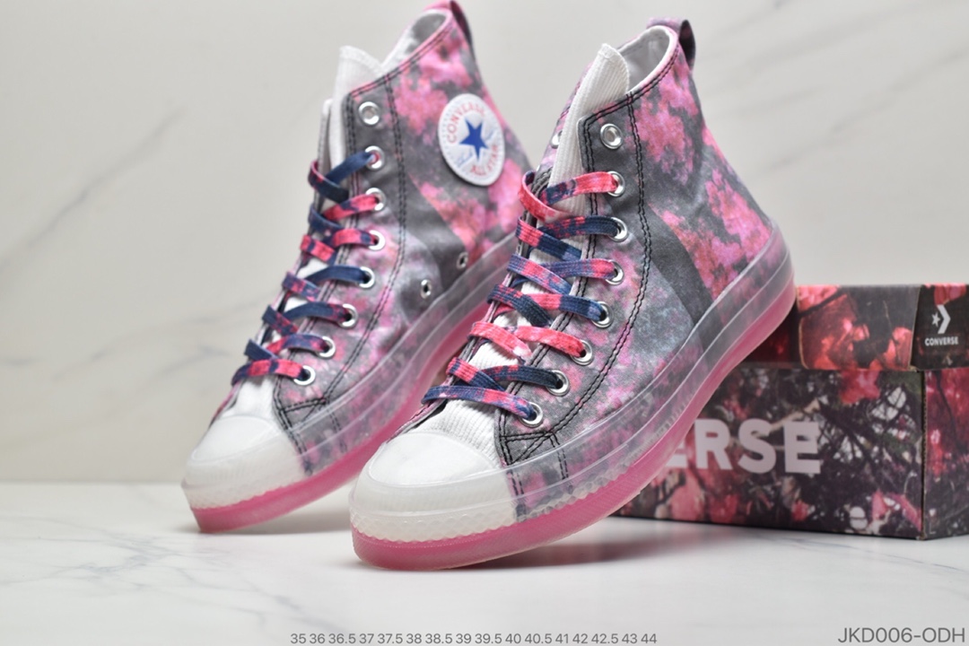 160 公司级匡威 花卉 高帮 印花图案 果冻底 Converse X Shaniqwa Jarvis Chuck Taylor CX 系列