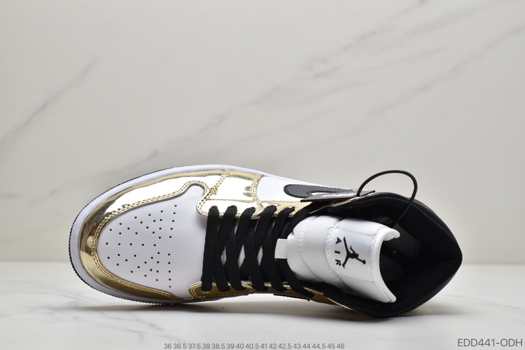 340 公司级Air Jordan 1 Mid“Metallic Gold”AJ1 乔1中邦 DC1419-700