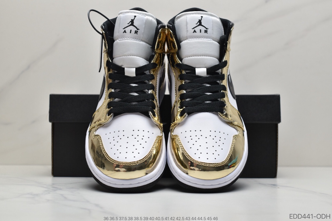 340 公司级Air Jordan 1 Mid“Metallic Gold”AJ1 乔1中邦 DC1419-700