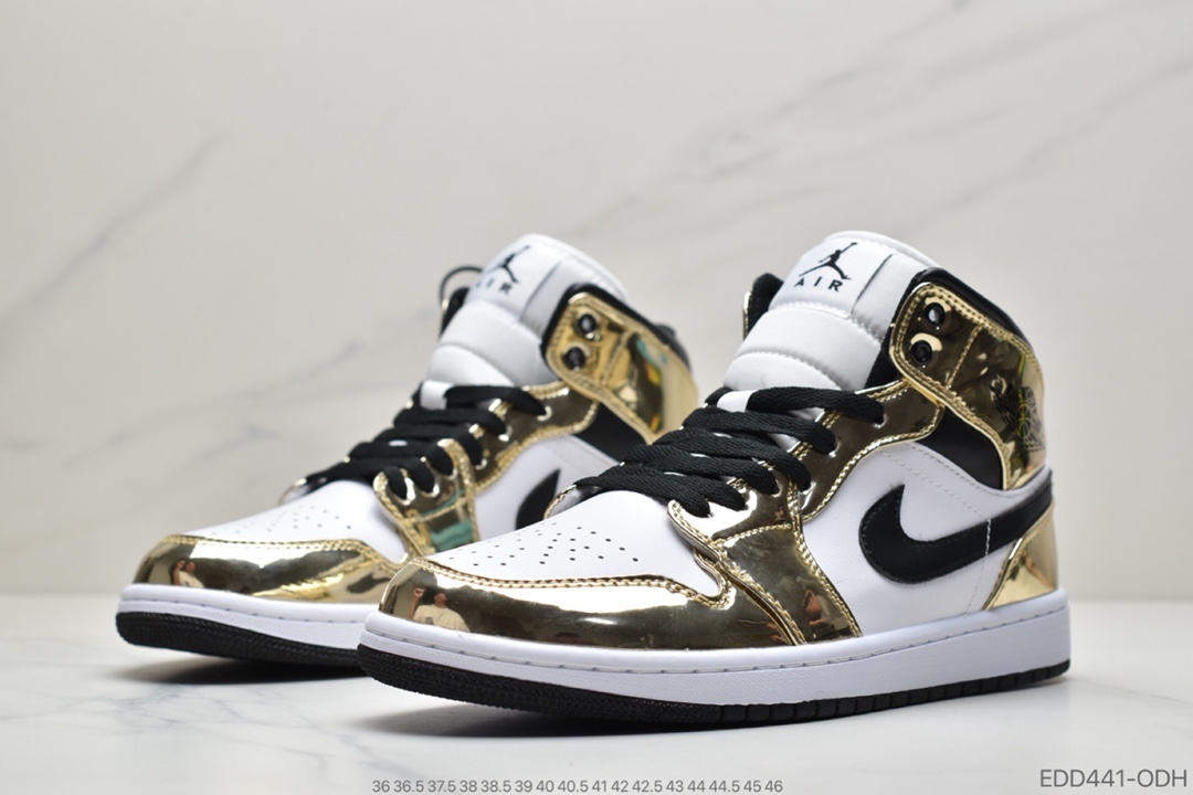 340 公司级Air Jordan 1 Mid“Metallic Gold”AJ1 乔1中邦 DC1419-700