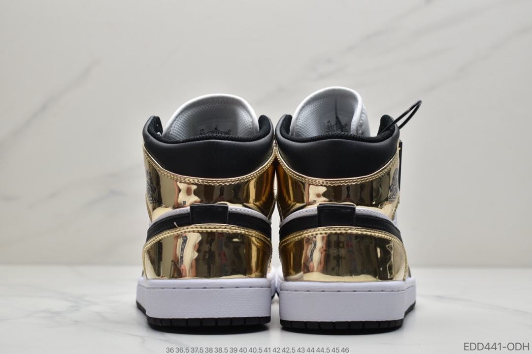 340 公司级Air Jordan 1 Mid“Metallic Gold”AJ1 乔1中邦 DC1419-700