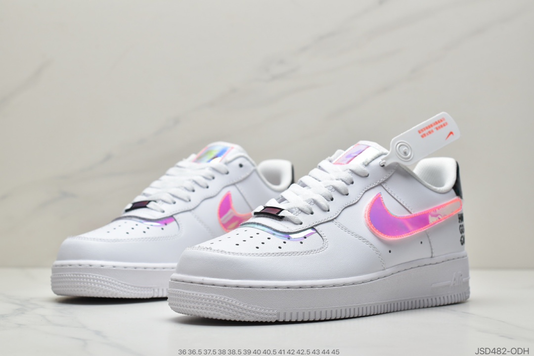 200 公司级Nike Air Force 1’07”Have A Good Game”空军一号经典低帮百搭休闲运动板鞋“皮革白黑炫彩PVC魔术贴”DC0710-191