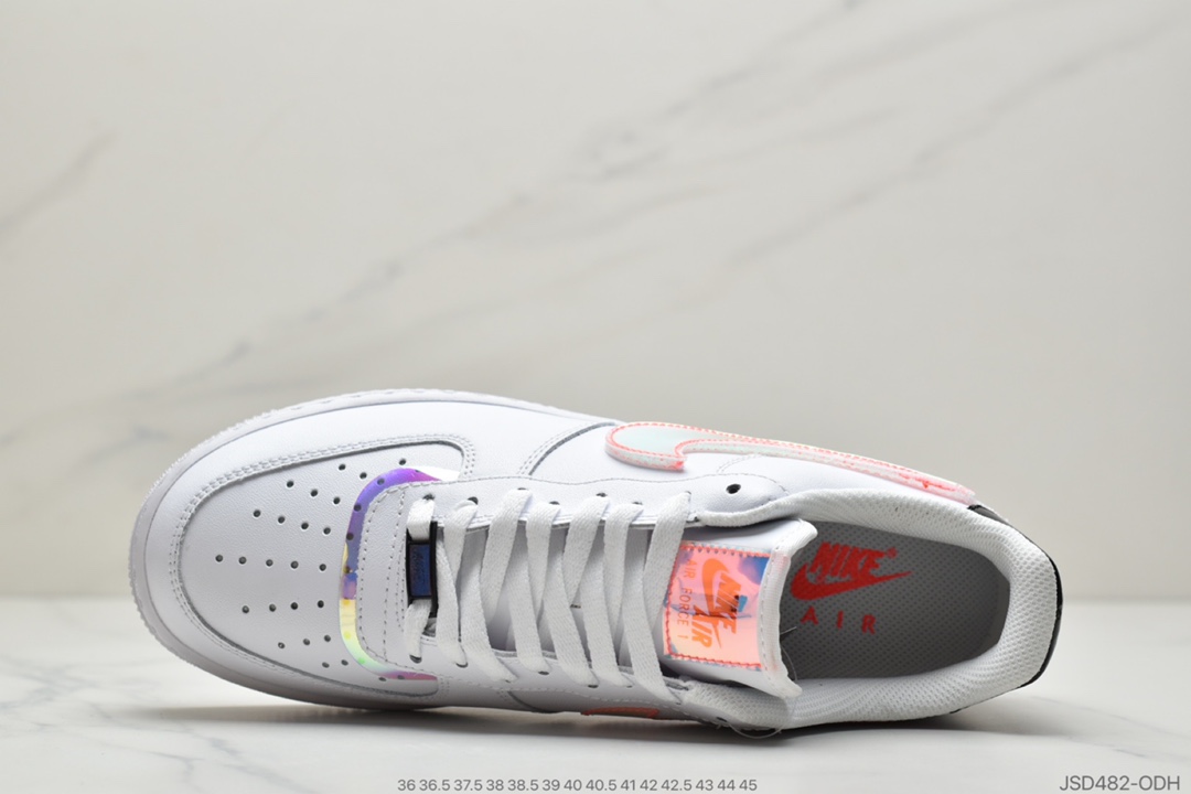 200 公司级Nike Air Force 1’07”Have A Good Game”空军一号经典低帮百搭休闲运动板鞋“皮革白黑炫彩PVC魔术贴”DC0710-191