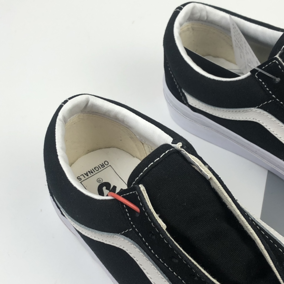 120 Vans OG Old Skool Lx万斯复古黑低帮帆布鞋滑板鞋 VN0A4P3XOIU