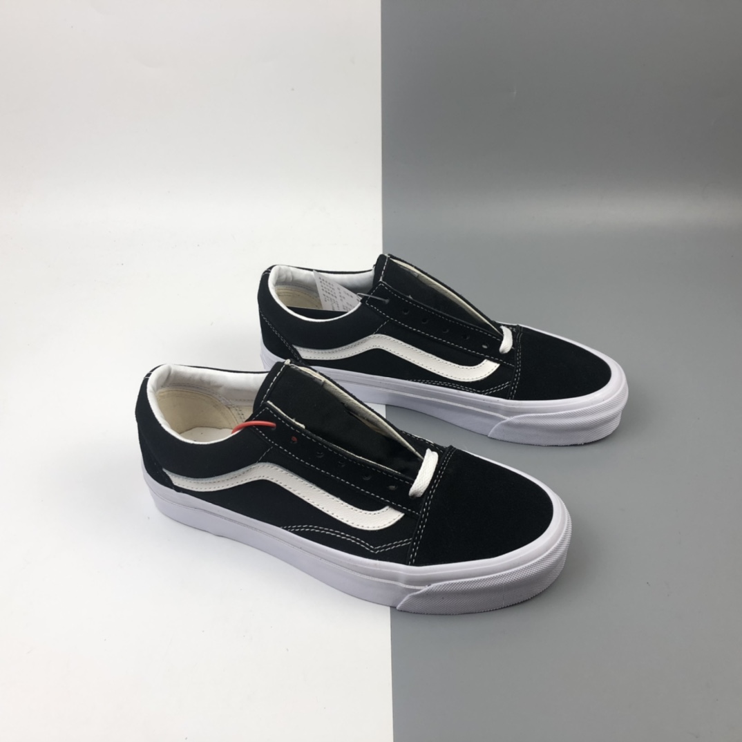 120 Vans OG Old Skool Lx万斯复古黑低帮帆布鞋滑板鞋 VN0A4P3XOIU