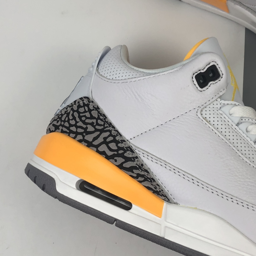 330 Air Jordan 3 Retro “Laser Orange” 白橙湖人 迈克尔·乔丹AJ3代中帮复古休闲运动文化篮球鞋 CK9246-108