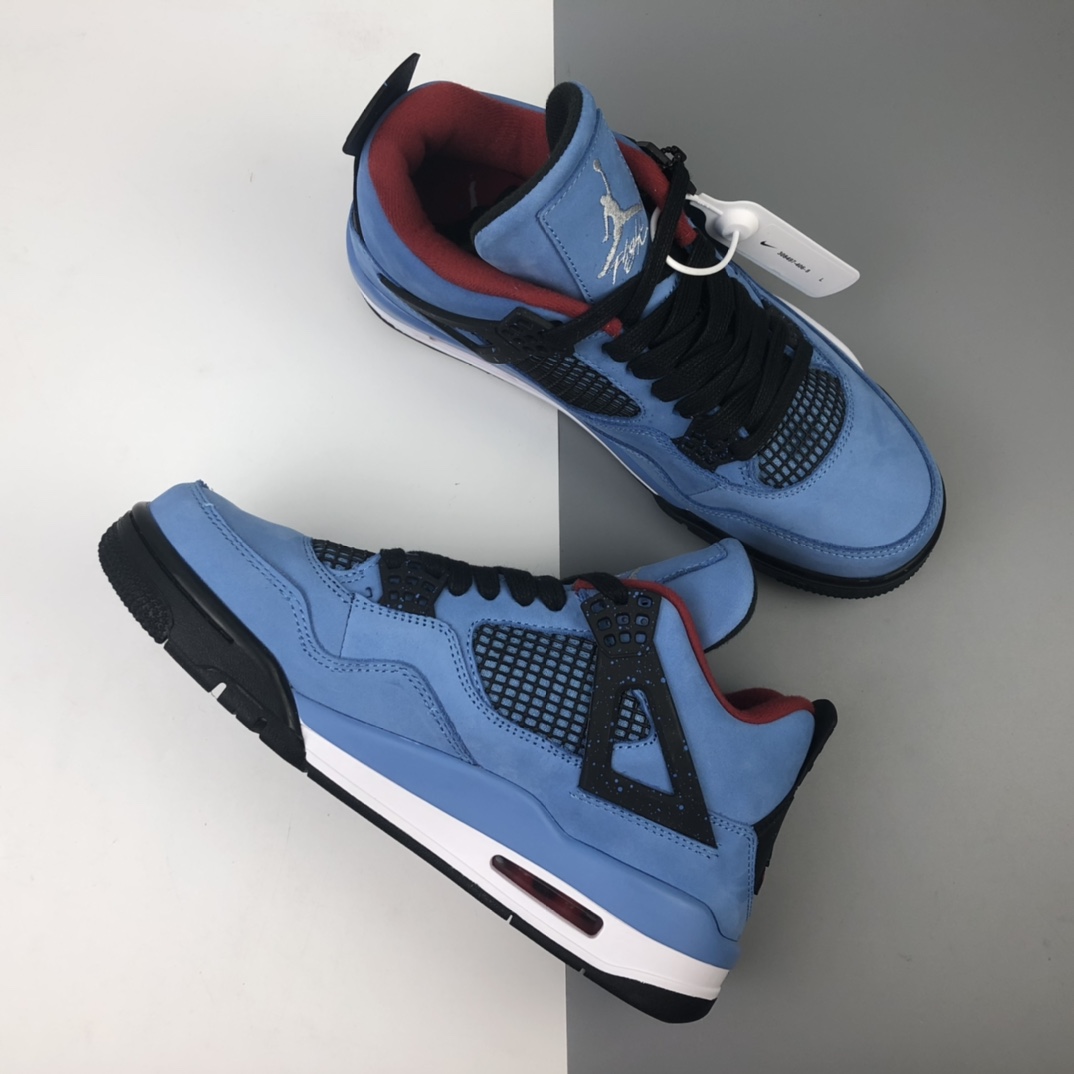 460 嘻哈歌手Travis Scott x Air Jordan 4 Retro“Cactus Jack”AJ4代中帮复古休闲运动文化篮球鞋 308497-406