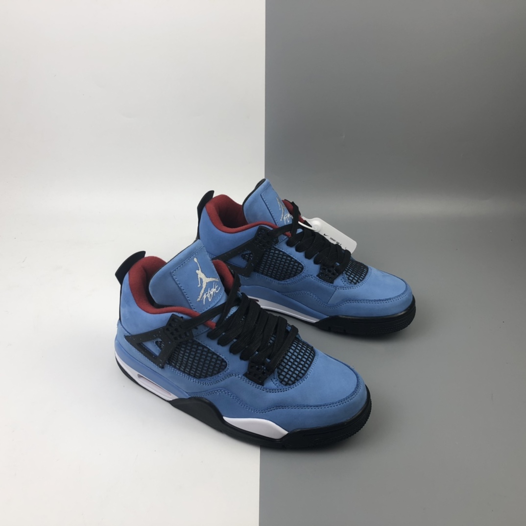 460 嘻哈歌手Travis Scott x Air Jordan 4 Retro“Cactus Jack”AJ4代中帮复古休闲运动文化篮球鞋 308497-406