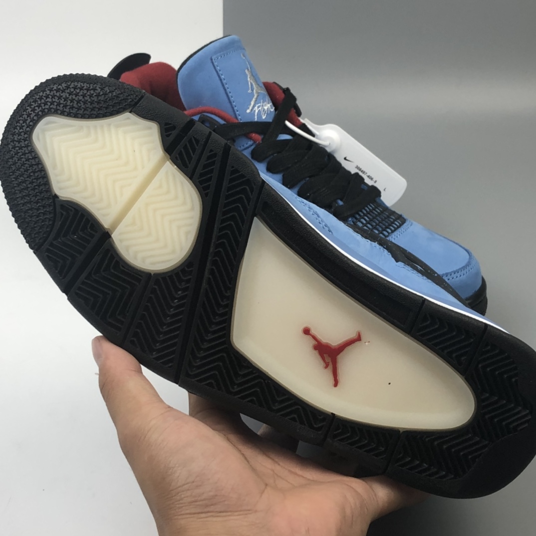 460 嘻哈歌手Travis Scott x Air Jordan 4 Retro“Cactus Jack”AJ4代中帮复古休闲运动文化篮球鞋 308497-406