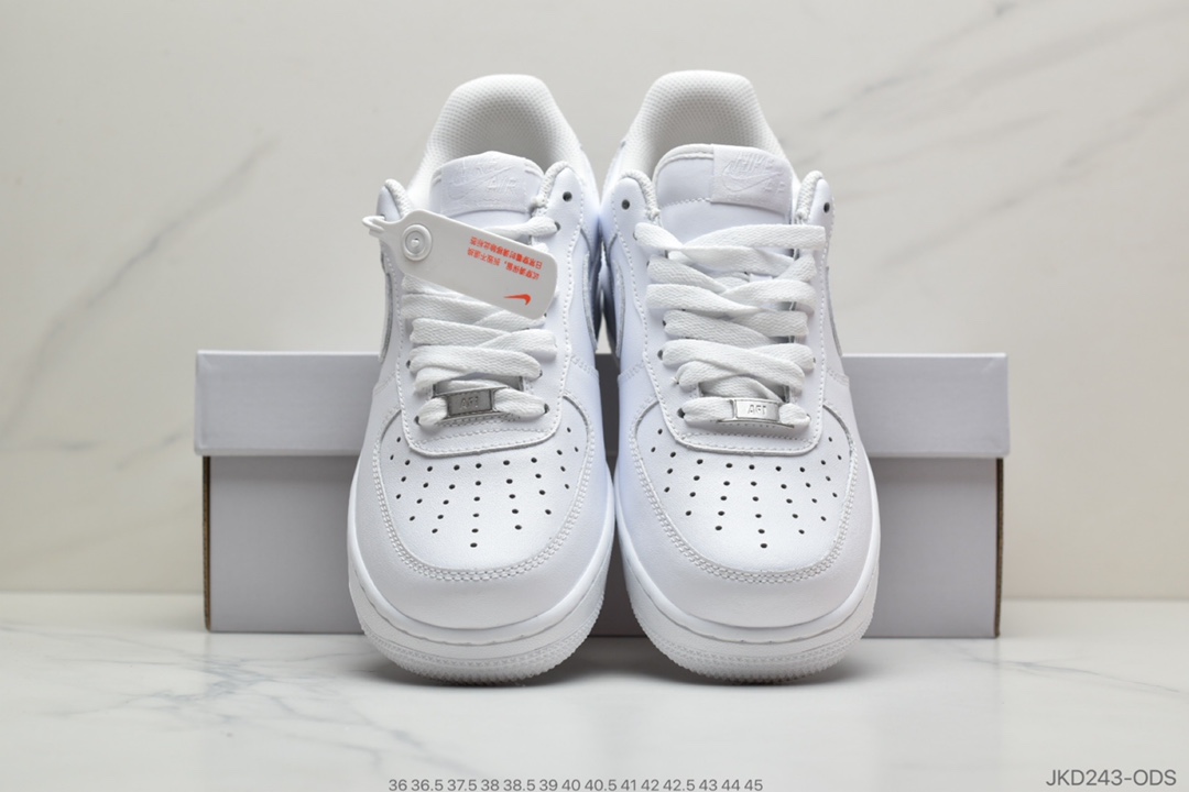 160 公司级 耐克Nike Air Force 1 '07 空军一号 全白低帮休闲运动板鞋 315122-111