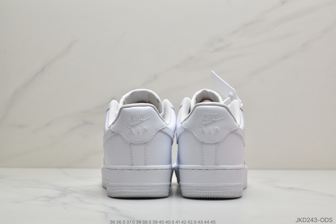 160 公司级 耐克Nike Air Force 1 '07 空军一号 全白低帮休闲运动板鞋 315122-111