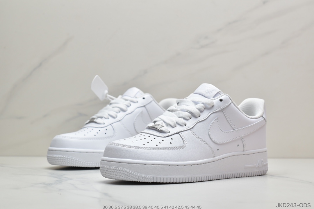 160 公司级 耐克Nike Air Force 1 '07 空军一号 全白低帮休闲运动板鞋 315122-111