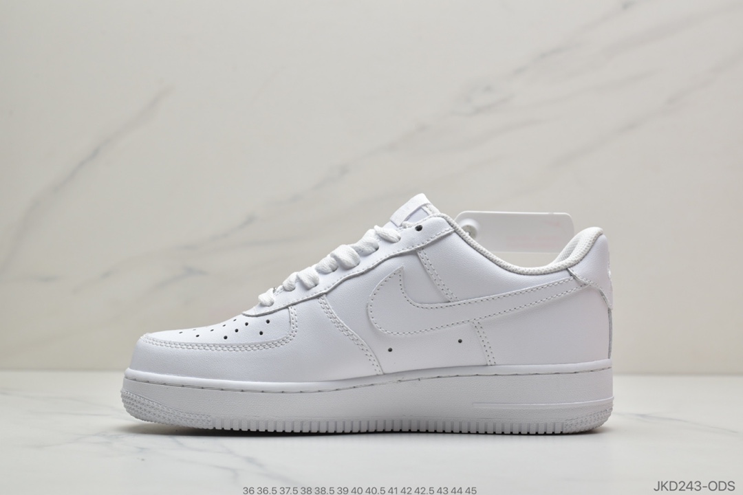 160 公司级 耐克Nike Air Force 1 '07 空军一号 全白低帮休闲运动板鞋 315122-111