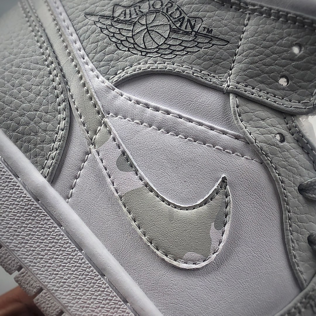 260  Air Jordan 1 Retro Mid”White Camo”AJ1中帮经典复古文化休闲运动篮球鞋DC9035-100