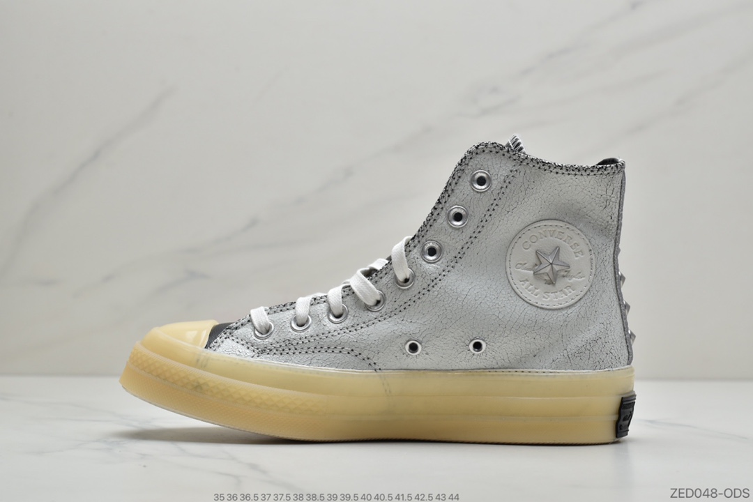 260 公司级Russell Westbrook x Air Jordan x Converse Chuck Translucent Midsole 1970 High”Why Not”经典改良冷硫技术水晶透明果冻高帮百搭板鞋“皮革白黑刺绣铁网”169628C