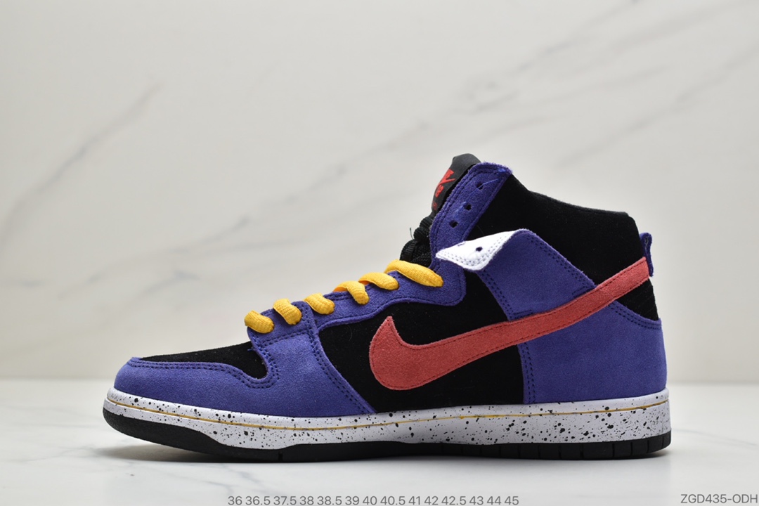 290 公司级耐克Nike SB Dunk Low “ACE”黑紫高帮蝎子莱莱紫色鞋身