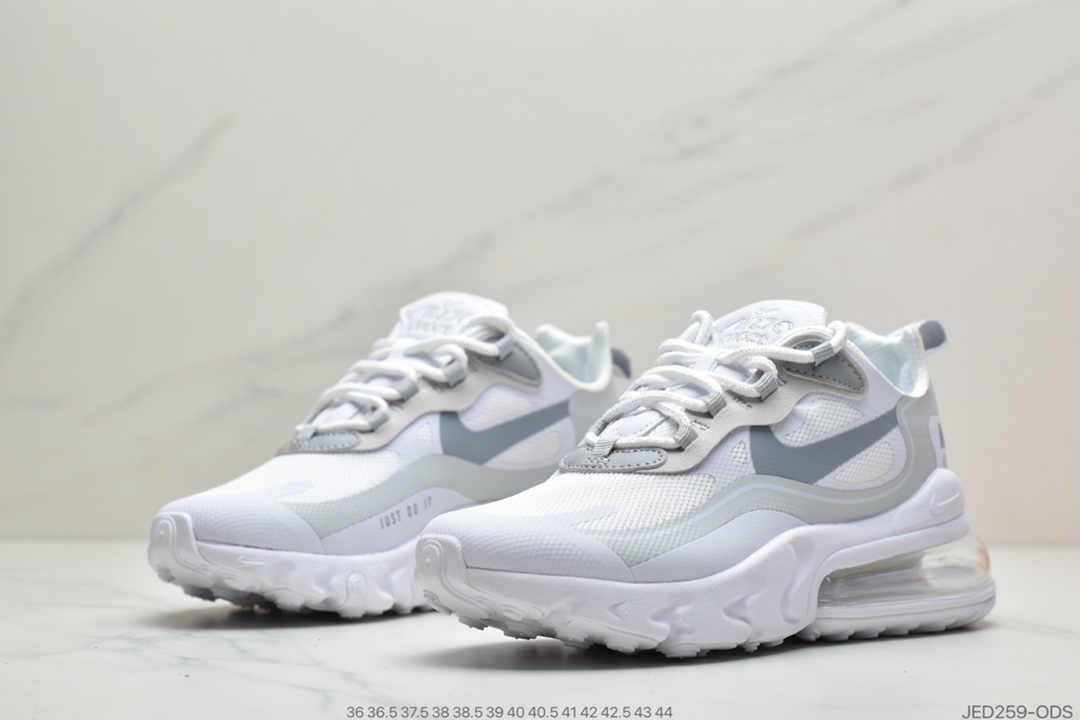 150 公司级耐克Nike Air Max 270 React 气垫慢跑 Air Max 270 系列 网纱材质镂空CT1265-100