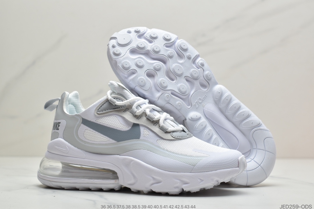 150 公司级耐克Nike Air Max 270 React 气垫慢跑 Air Max 270 系列 网纱材质镂空CT1265-100