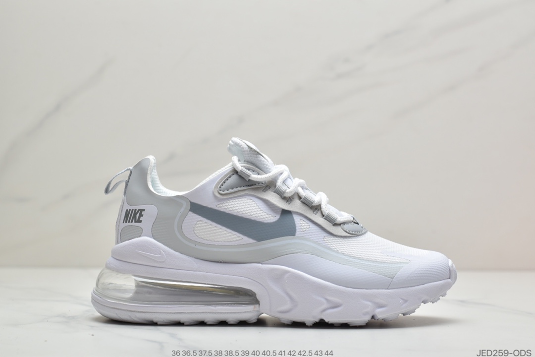 150 公司级耐克Nike Air Max 270 React 气垫慢跑 Air Max 270 系列 网纱材质镂空CT1265-100