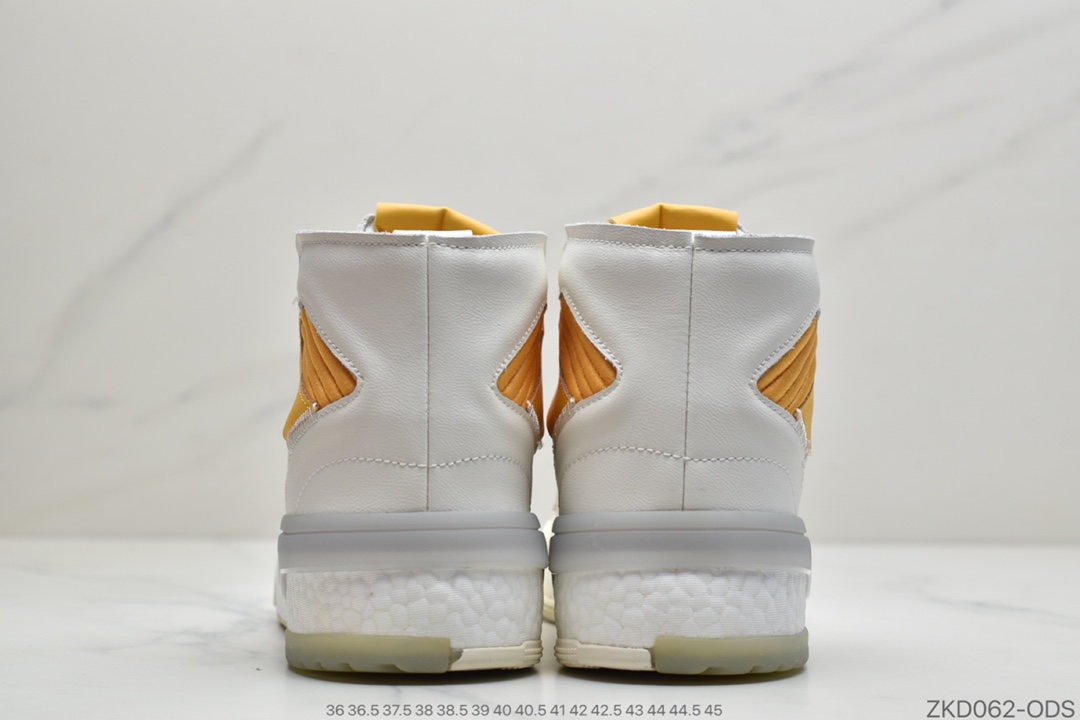 270 公司级Adidas 阿迪达斯 Rivalry RM CHI 三叶草 BOOST中底 高帮皮面休闲板鞋 EG9315