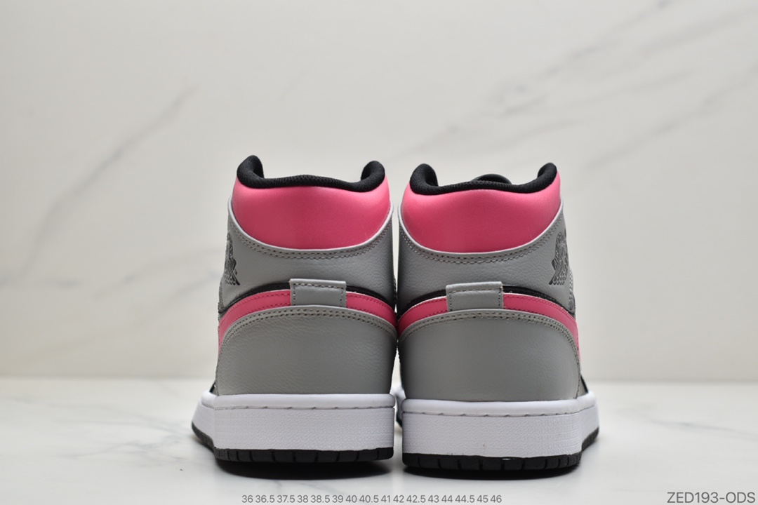 260 公司级乔丹Air Jordan 1 Mid “Shadow”灰黑粉 AJ1 乔1 中帮百搭休闲运动板鞋554724-059