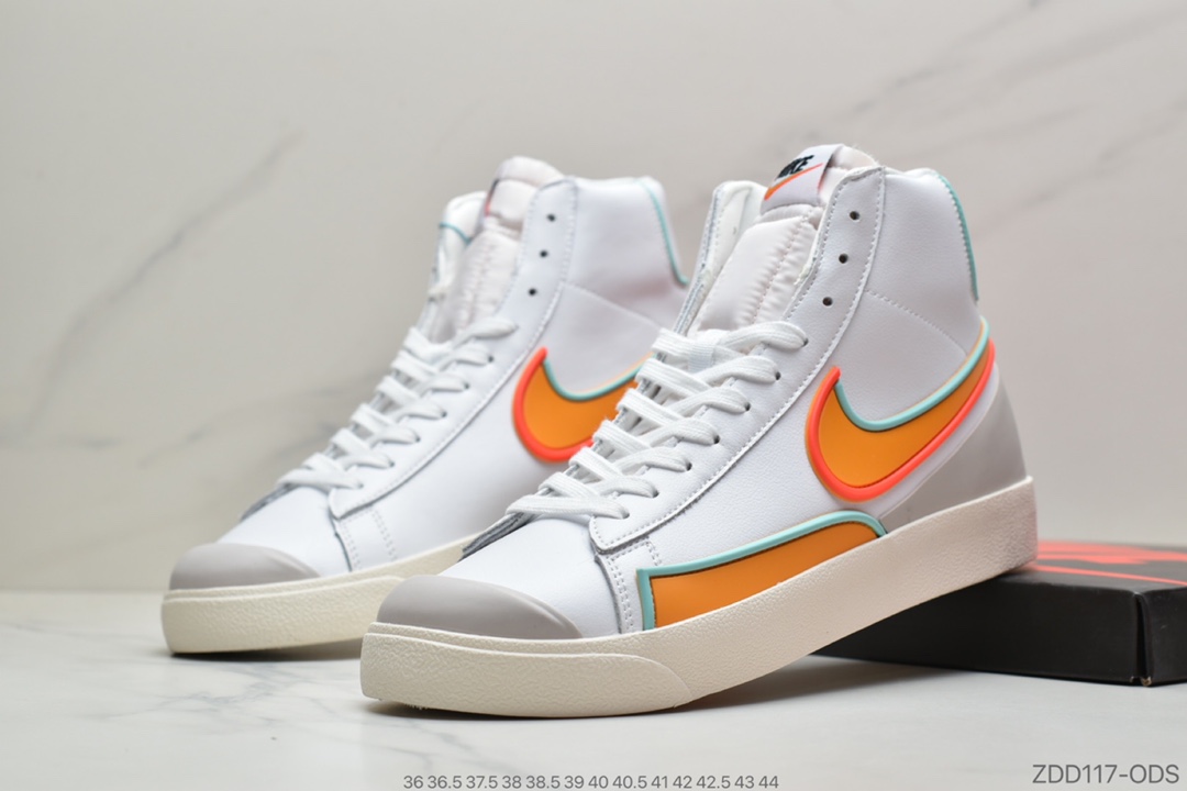 230 公司级耐克 Nike Blazer Mid D/MS/X 时尚休闲高帮开拓者板鞋 DC1746-100