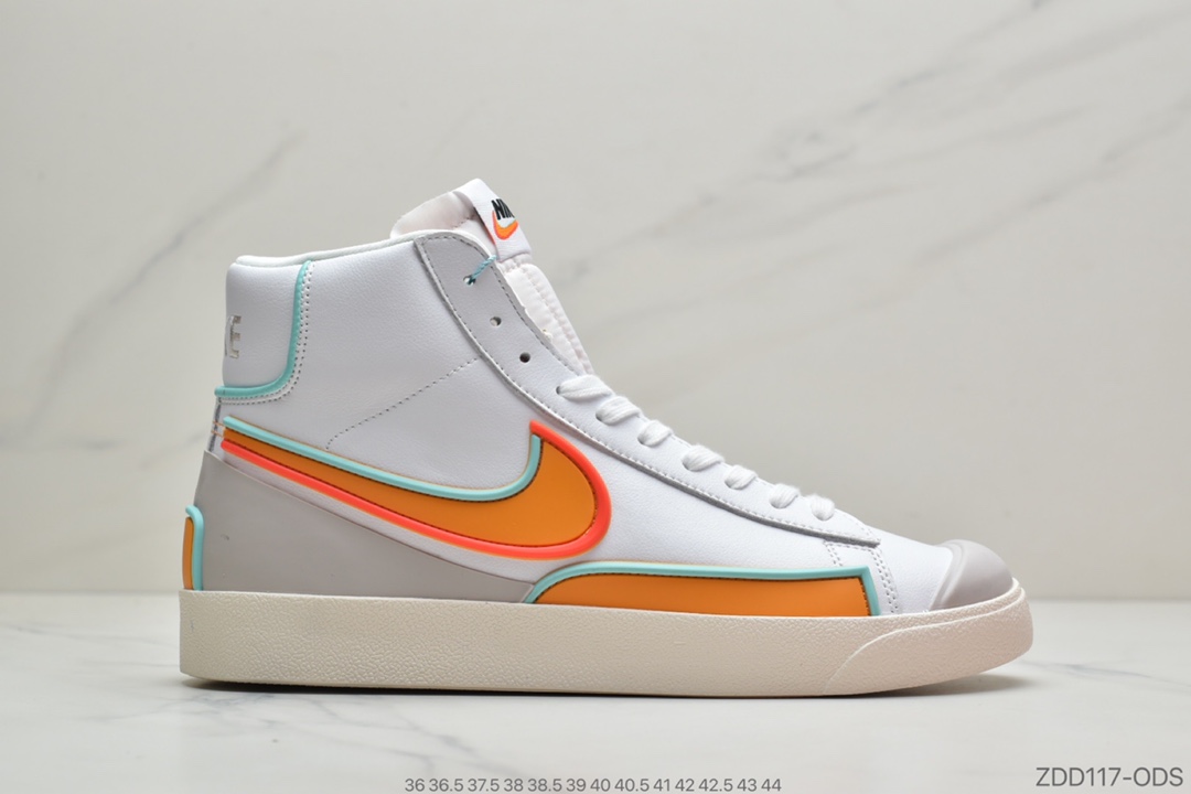 230 公司级耐克 Nike Blazer Mid D/MS/X 时尚休闲高帮开拓者板鞋 DC1746-100