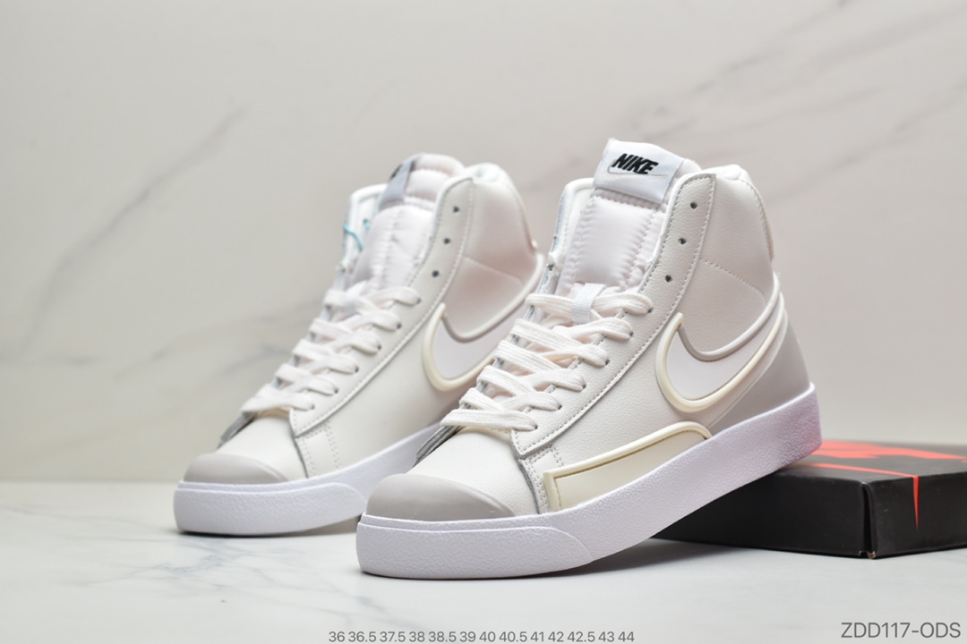 230 公司级耐克 Nike Blazer Mid D/MS/X 时尚休闲高帮开拓者板鞋 DC1746-100