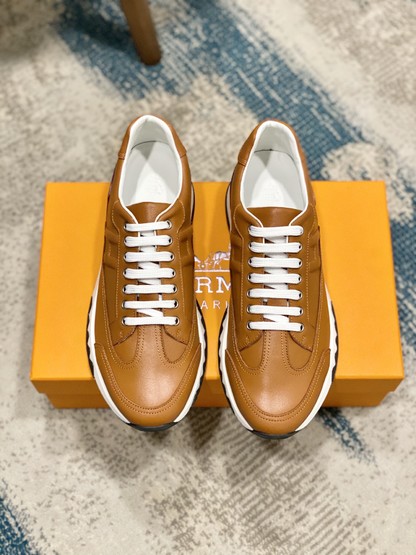 Hermes Store Shoes Sneakers Cowhide Fashion Casual