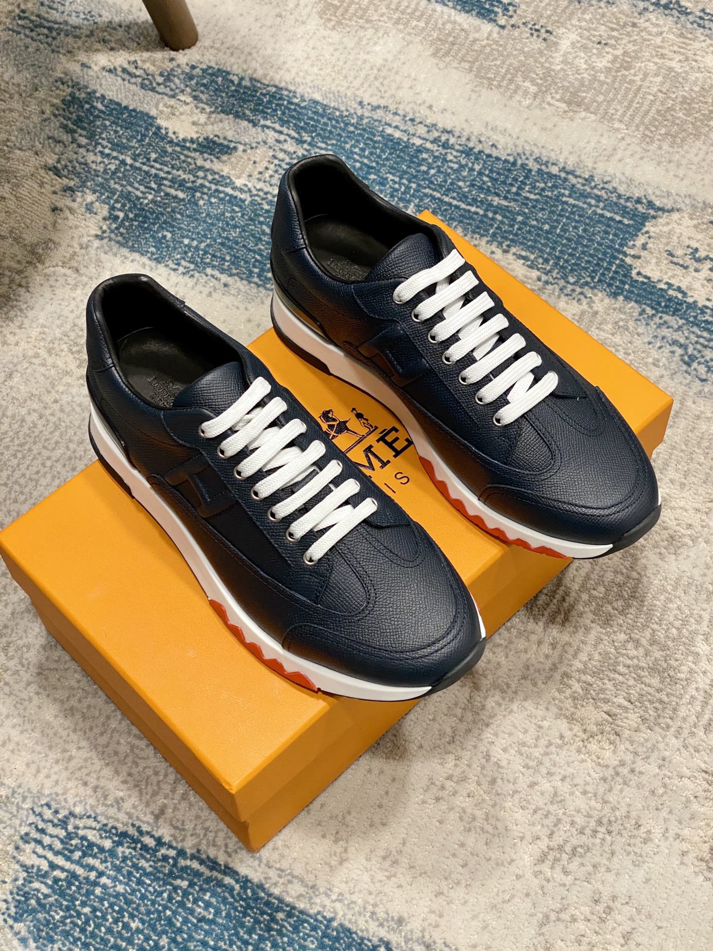 Hermes Shoes Sneakers Cowhide Fashion Casual