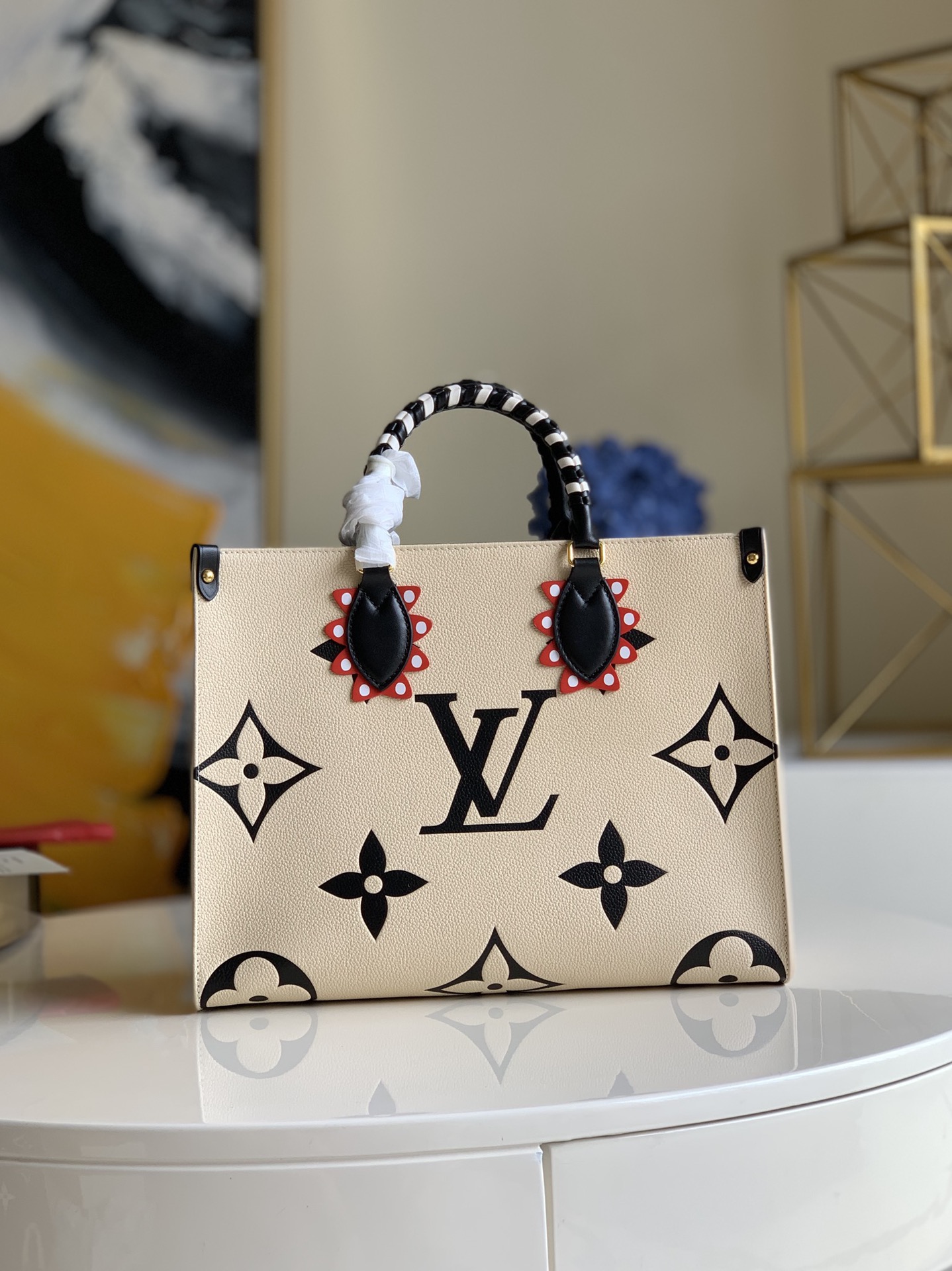 Louis Vuitton LV Onthego Bags Handbags Weave Cowhide M45374