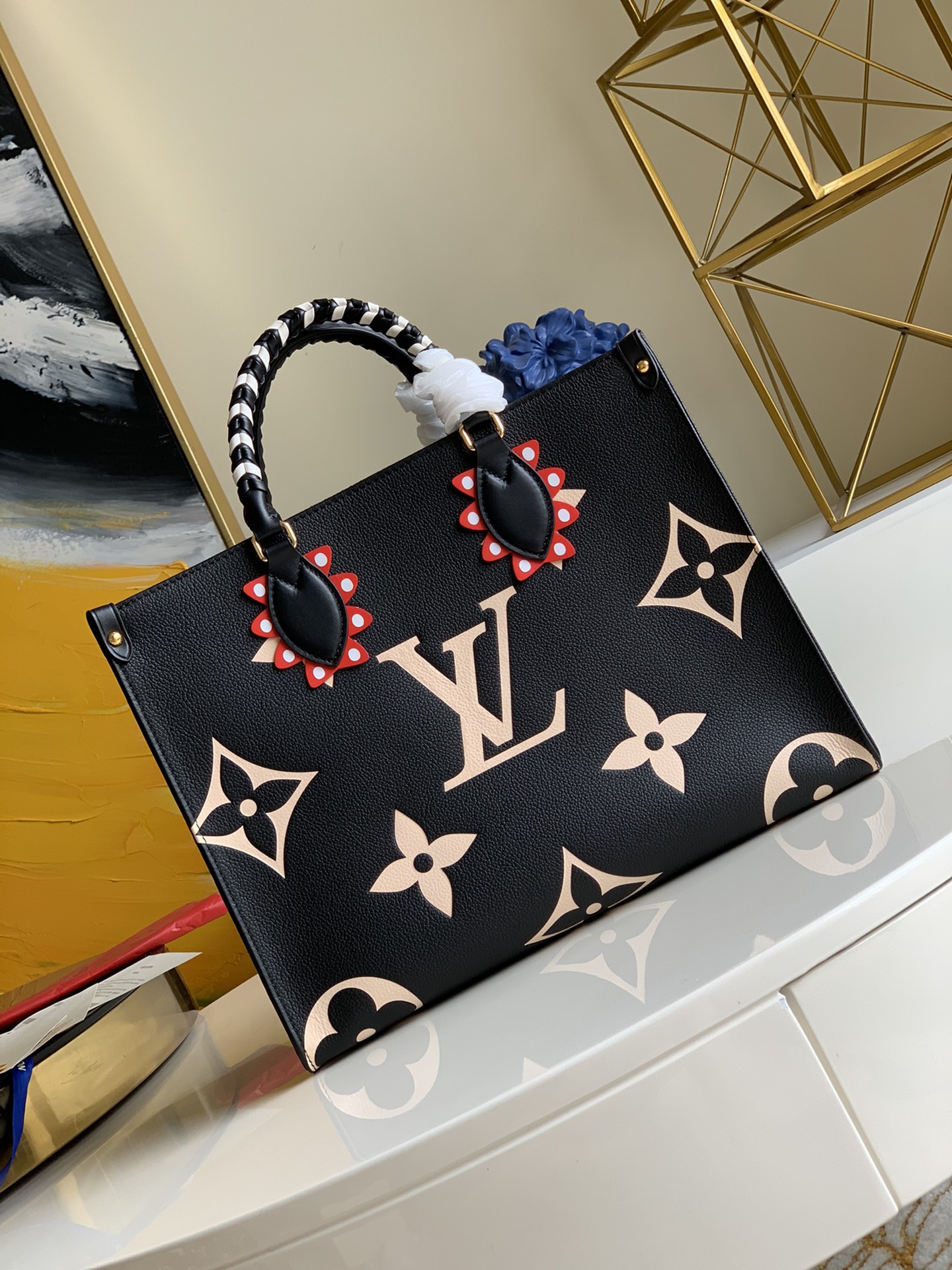 Louis Vuitton LV Onthego Bags Handbags Weave Cowhide M45375