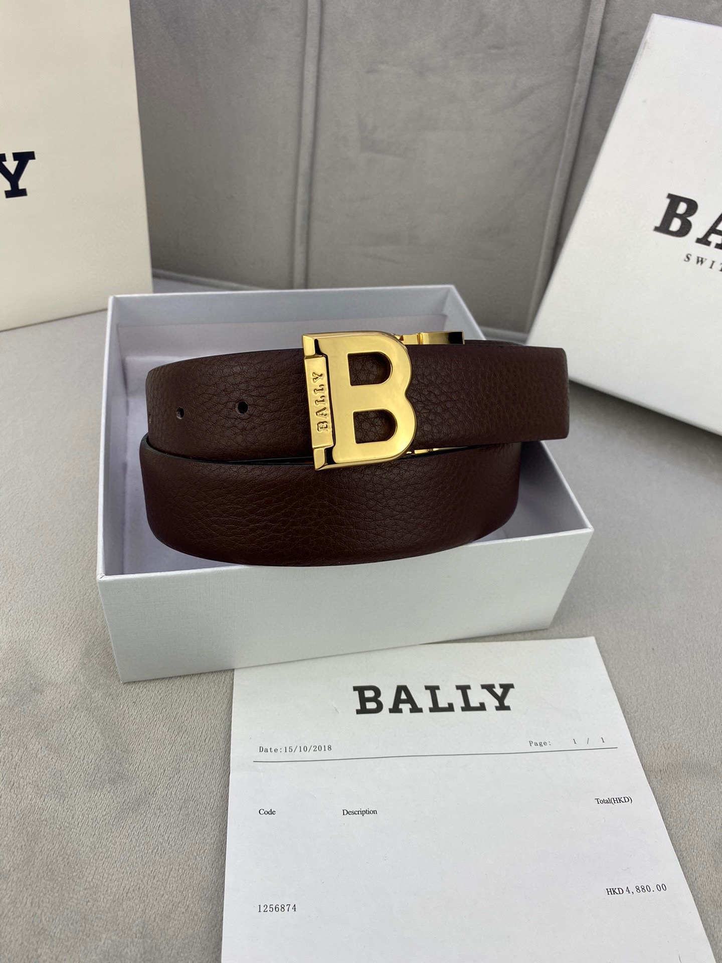 Authentic 3.5cm BALLY Barley Belts: Gold/Silver Buttons, Trim as Needed - 图片 9