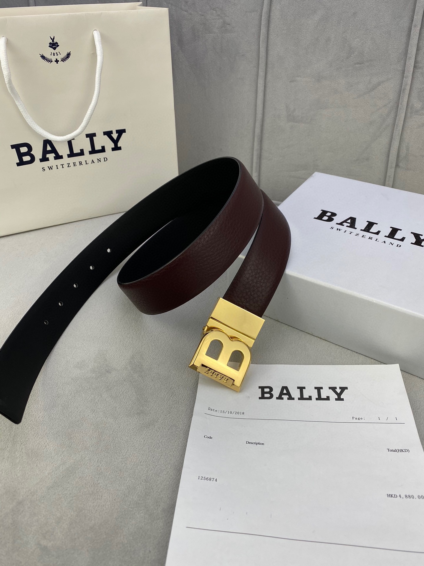 Authentic 3.5cm BALLY Barley Belts: Gold/Silver Buttons, Trim as Needed - 图片 8
