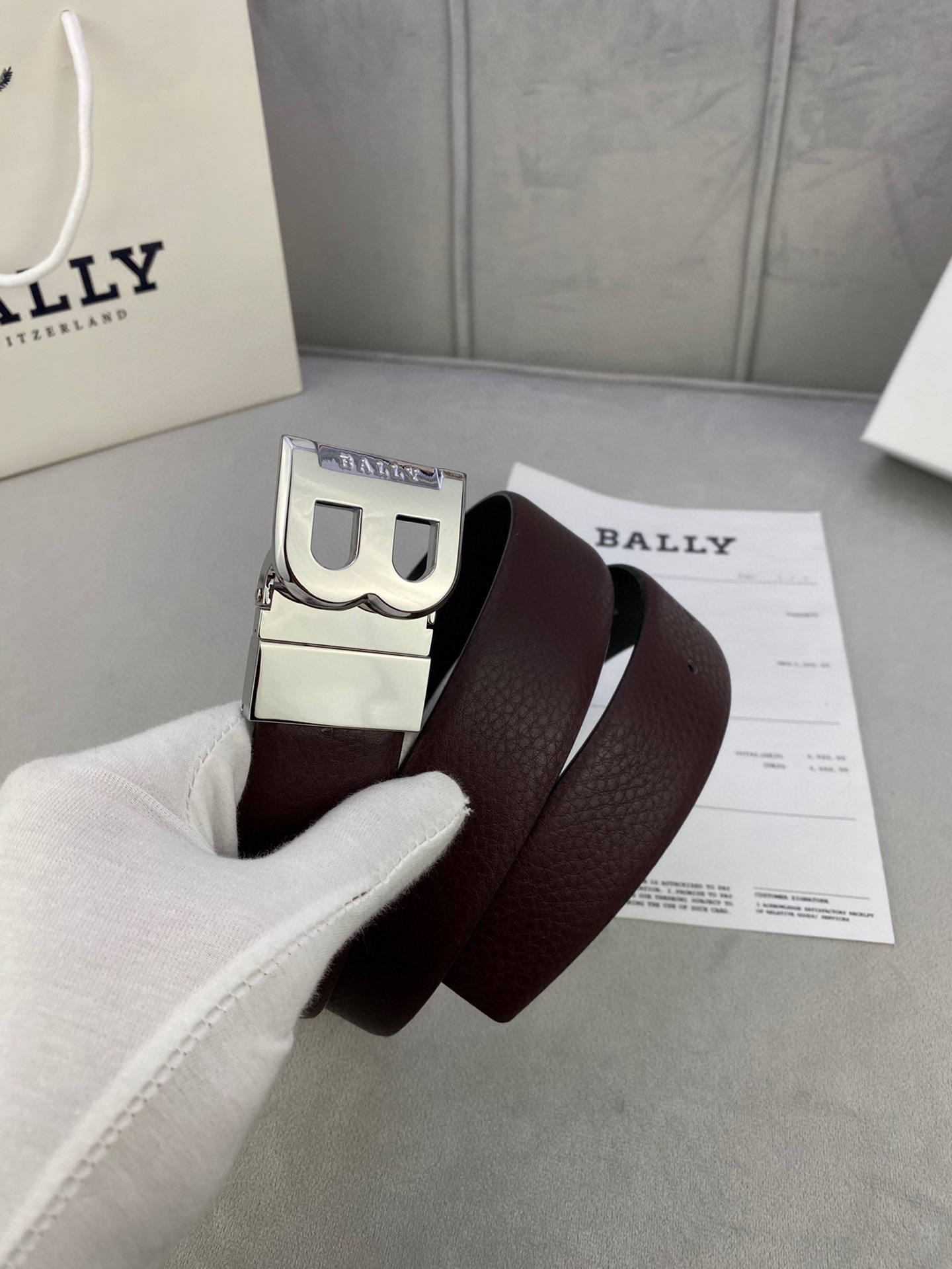 Authentic 3.5cm BALLY Barley Belts: Gold/Silver Buttons, Trim as Needed - 图片 4