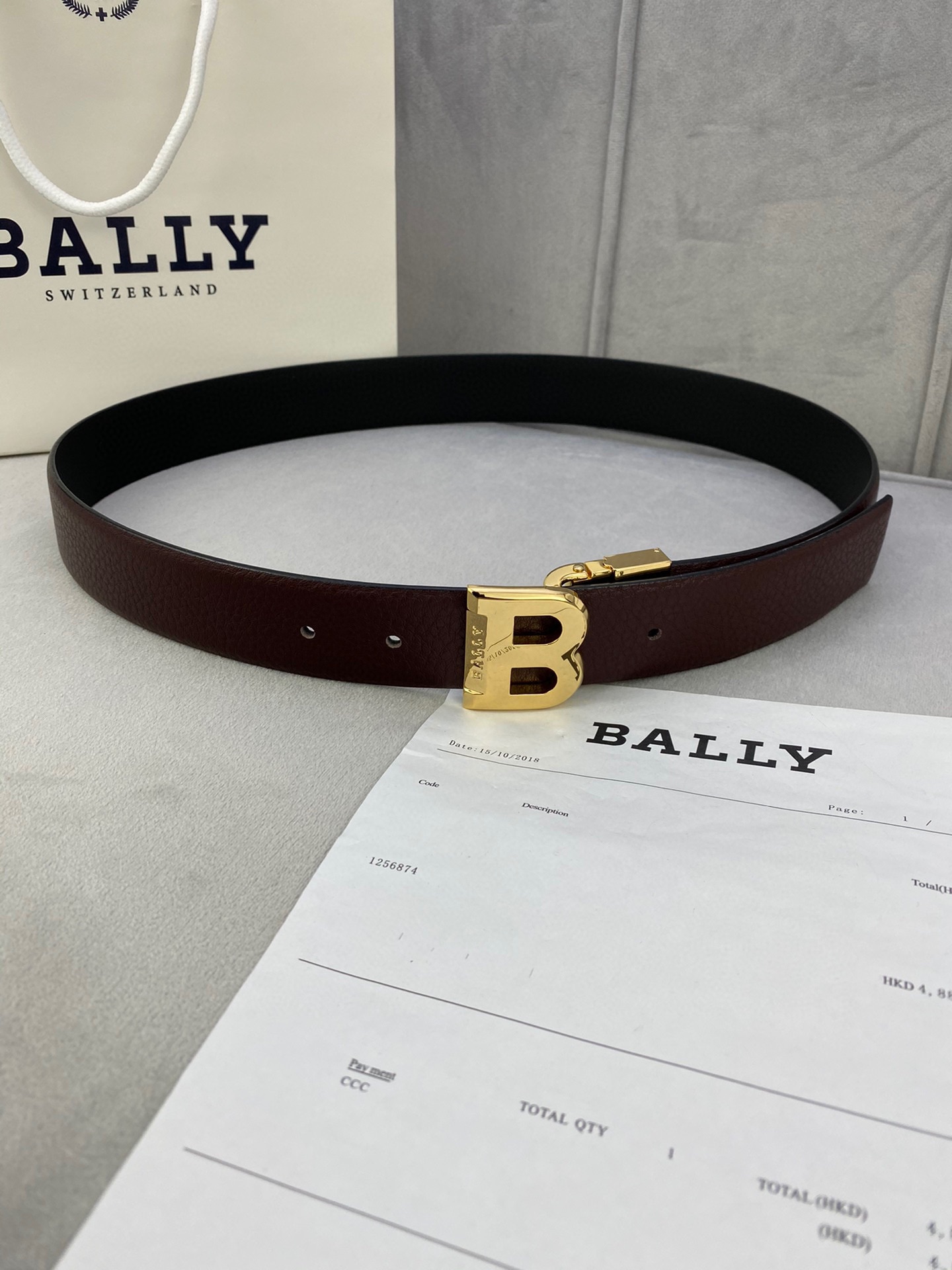 Authentic 3.5cm BALLY Barley Belts: Gold/Silver Buttons, Trim as Needed - 图片 5