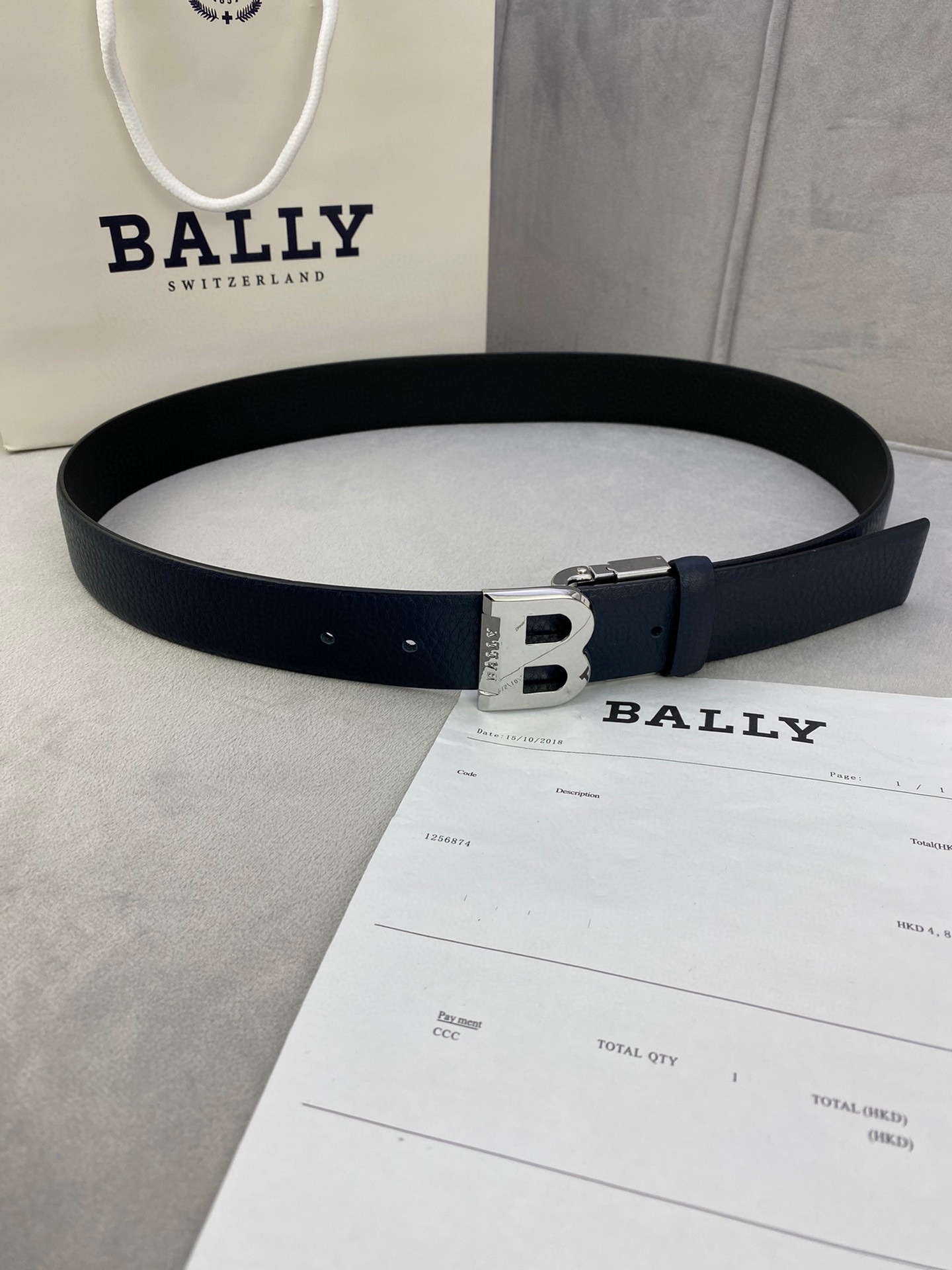 Authentic BALLY Barley Belts: 3.5cm Width with Gold/Silver Buttons for Trimming - 图片 5