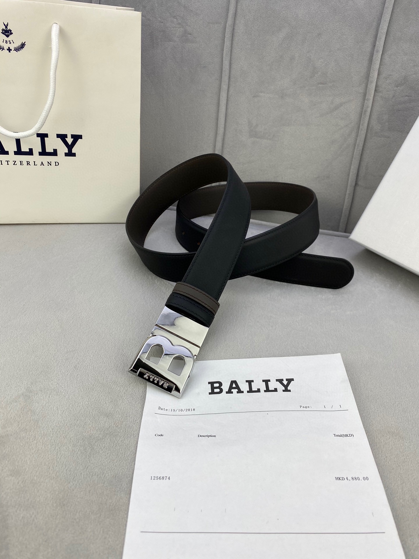 Authentic BALLY Barley Belts: 3.5cm Width with Gold/Silver Buttons for Custom Trimming - 图片 4