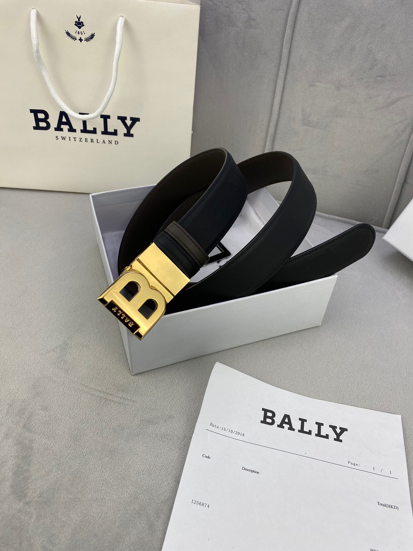 Authentic BALLY Barley Belts: 3.5cm Width with Gold/Silver Buttons for Custom Trimming - 图片 7