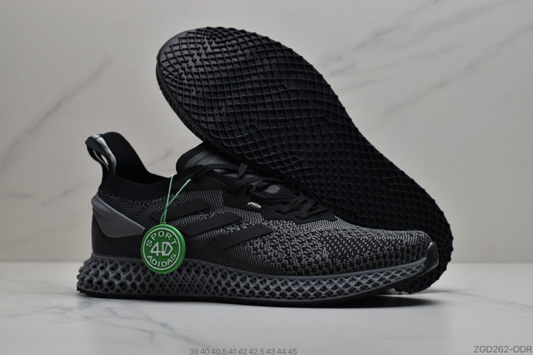 290 公司级阿迪达斯Adidas Alphaedge 4D M 针织呼吸面休闲运动慢跑鞋FW7098