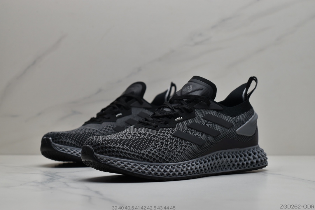 290 公司级阿迪达斯Adidas Alphaedge 4D M 针织呼吸面休闲运动慢跑鞋FW7098