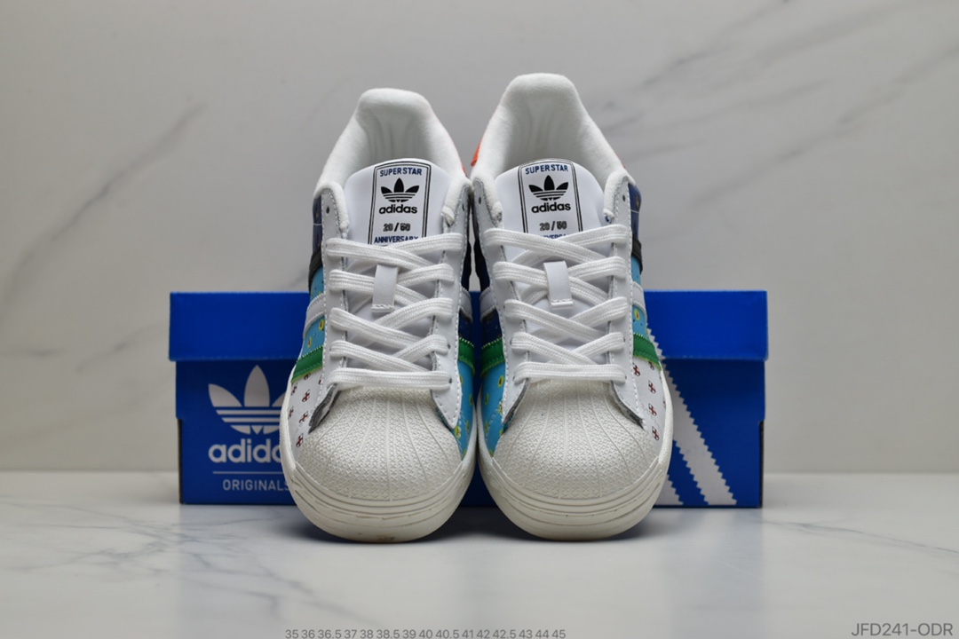 170 公司级阿迪达斯 50周年纪念款联名 Adidas superstar 三叶草贝壳头 FX7175