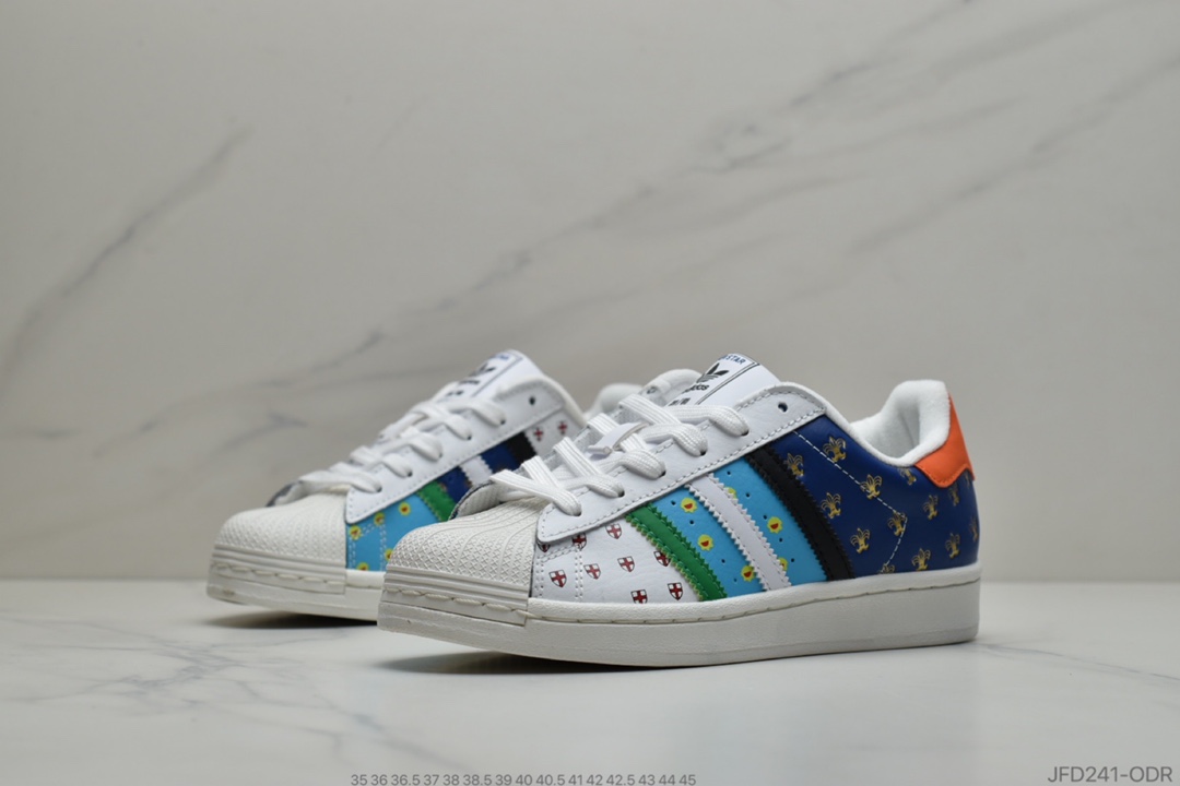 170 公司级阿迪达斯 50周年纪念款联名 Adidas superstar 三叶草贝壳头 FX7175