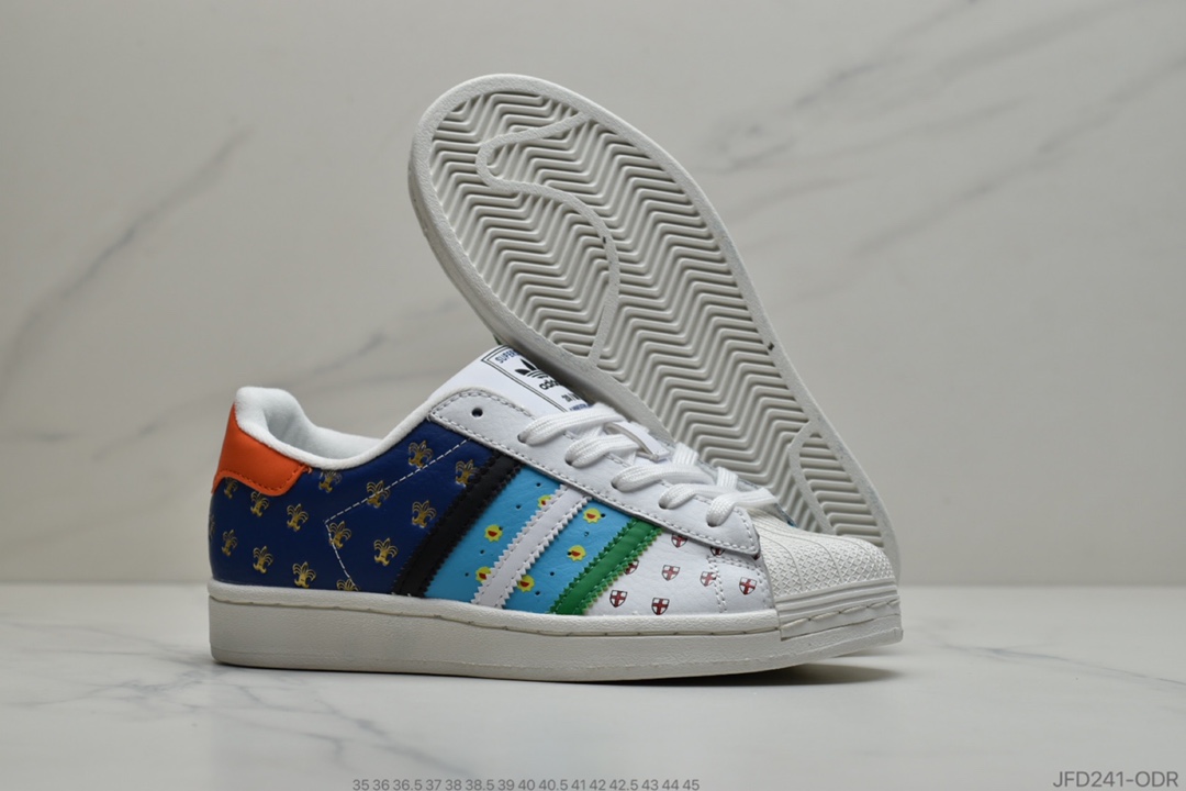 170 公司级阿迪达斯 50周年纪念款联名 Adidas superstar 三叶草贝壳头 FX7175