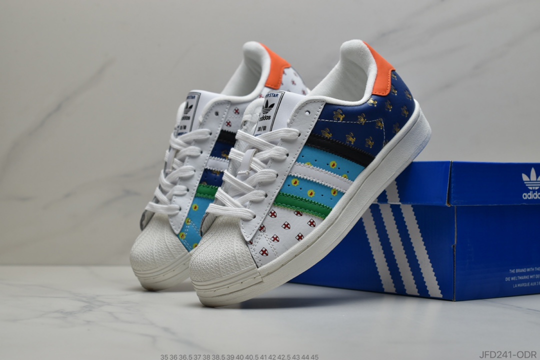 170 公司级阿迪达斯 50周年纪念款联名 Adidas superstar 三叶草贝壳头 FX7175